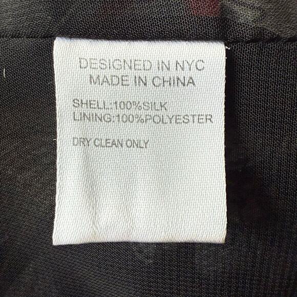 YUMI KIM Santorini Midi Wrap Dress Rain Forest Black Silk Floral Small Wedding - Picture 13 of 15